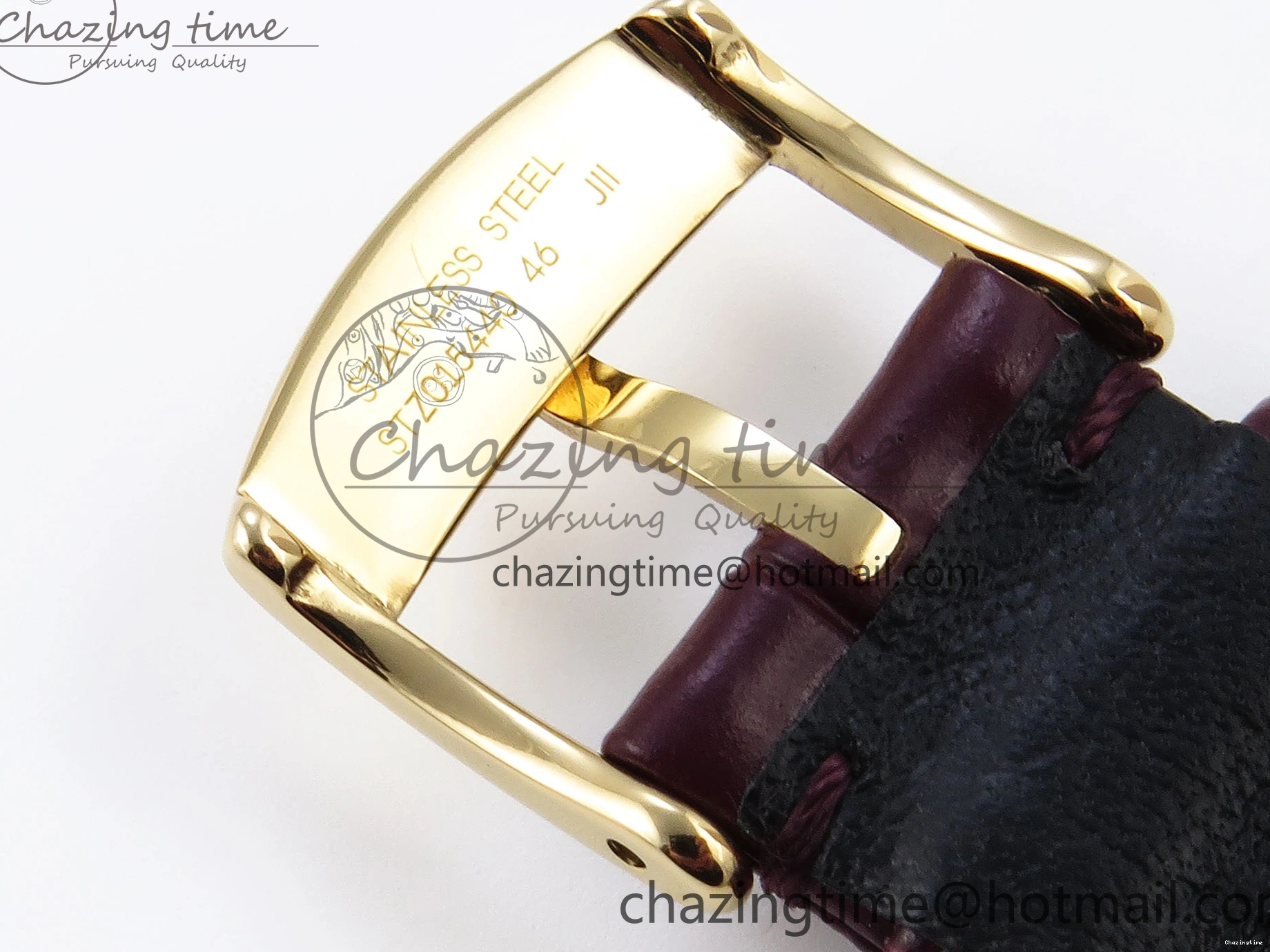 0415 De Ville Power Reserve YG MKF 1:1 Best Edition White Dial on Brown Leather Strap A WrinkleFree 7755